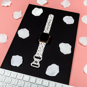 Dalmatian Apple Watch Strap - White.