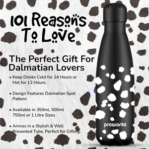 Dalmatian Water Bottle - Black.