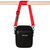 Dog Walking Bag With Red One Strap - Black.