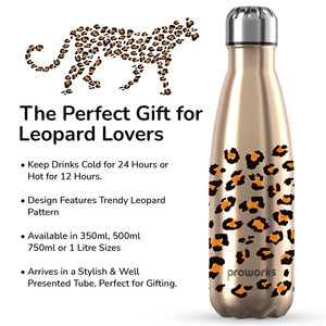 Leopard Print Water Bottle.