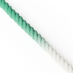 Rope Dog Lead - Ombre Green & White.
