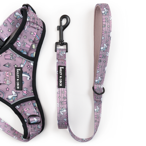 Trail & Glow® Fabric Dog Lead 4ft to 5ft - Be Unique Unicorn